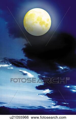 The moon in the sky, Japan, low angle view, composition, computer graphics View Large Photo Image Stock Photograph - The moon in the sky, Japan, low angle view, composition, computer graphics. Fotosearch