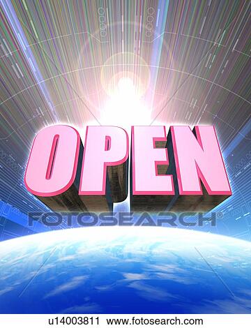 Word of "OPEN" out of the Earth View Large Photo Image Stock Image - Word of "OPEN" out of the Earth. Fotosearch