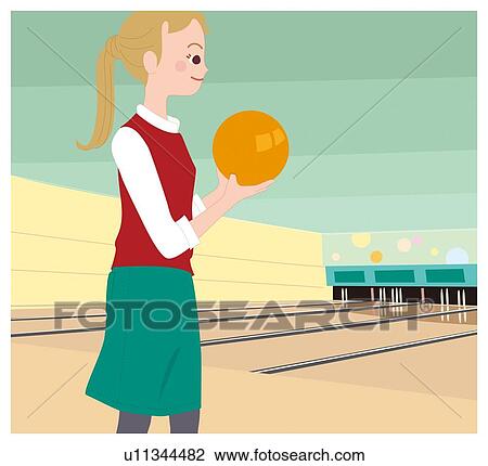 Bowling, Illustrative Technique View Large Illustration Drawing - Bowling, Illustrative Technique. Fotosearch
