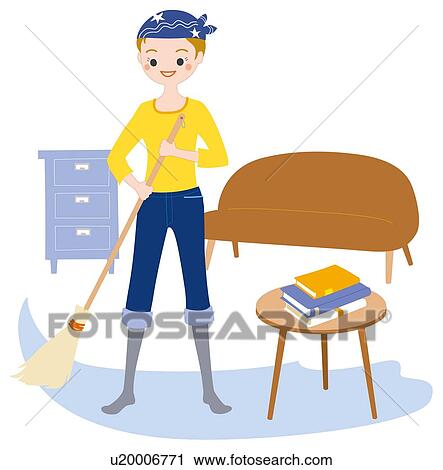 Clip Art - Cleaning, Illustrative Technique. Fotosearch