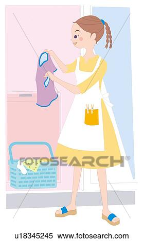 Laundry, Illustrative Technique View Large Illustration Stock Illustration - Laundry, Illustrative Technique. Fotosearch