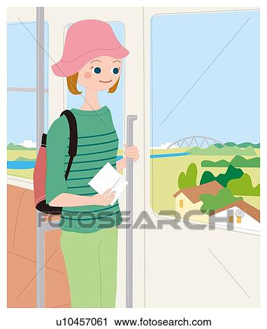 Clip Art - Solo Travel, Illustrative Technique. Fotosearch