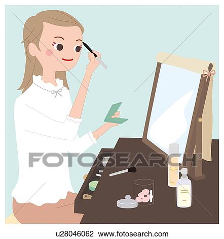 Woman Who Gets Her Mekeuo on, Illustrative Technique View Large Illustration Drawing - Woman Who Gets Her Mekeuo on, Illustrative Technique. Fotosearch