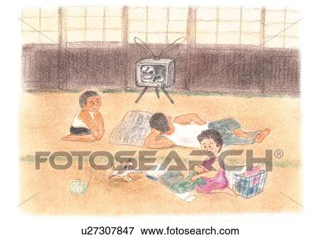 a day of Family, Illustration View Large Photo Image Stock Photo - a day of Family, Illustration . Fotosearch