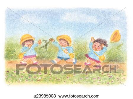 Stock Photo - Children going to nursery, Illustration . Fotosearch