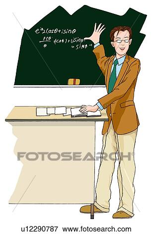 Stock Illustration - Man teaching class, Illustration. Fotosearch