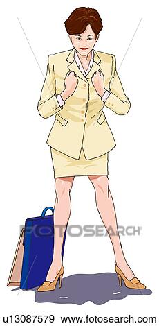Stock Illustration -  Willing business woman, Illustration. Fotosearch