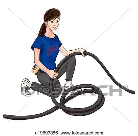 Stock Illustration - Woman working in TV station, Illustration. Fotosearch