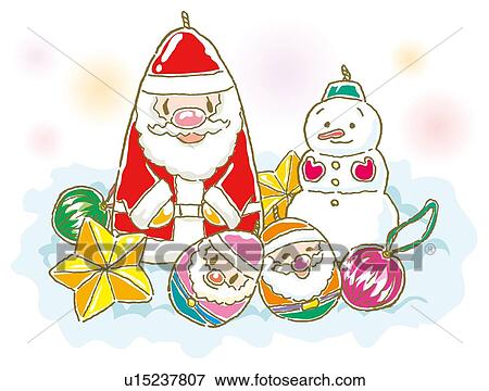 Stock Illustration - Painting of assorted Christmas candles, Illustration. Fotosearch