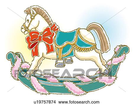 Painting of decorated cockhorse, Illustration View Large Illustration Stock Illustration - Painting of decorated cockhorse, Illustration. Fotosearch