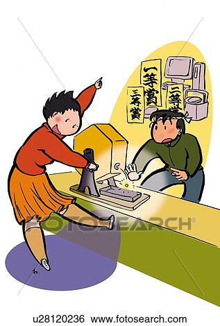 Young Adult Woman Hitting the 1st Prize by Lottery Machine View Large Illustration Stock Illustration - Young Adult Woman Hitting the 1st Prize by Lottery Machine. Fotosearch
