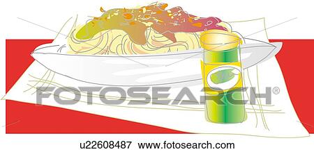 Bolognese Spaghetti, Illustrative Technique View Large Illustration Stock Illustration - Bolognese Spaghetti, Illustrative Technique. Fotosearch