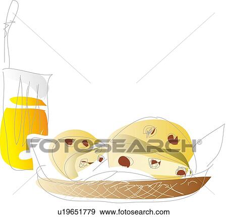 Stock Illustration - Bread of Raisin, Illustrative Technique. Fotosearch