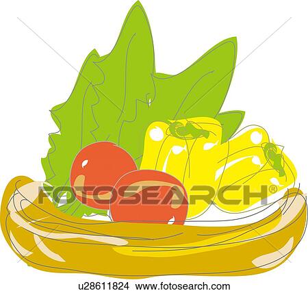 Stock Illustration - Deep Yellow Vegetables, Illustrative Technique. Fotosearch