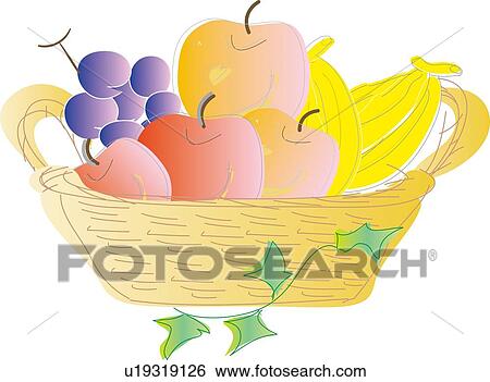 Fruit Gift, Illustrative Technique View Large Illustration Stock Illustration - Fruit Gift, Illustrative Technique. Fotosearch