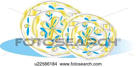 Painted Dish, Illustrative Technique View Large Illustration Stock Illustration - Painted Dish, Illustrative Technique. Fotosearch