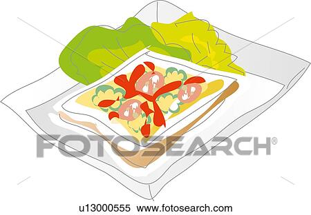 Stock Illustration - Pizza Toast, Illustrative Technique. Fotosearch