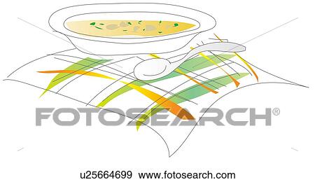 Soup, Illustrative Technique View Large Illustration Stock Illustration - Soup, Illustrative Technique. Fotosearch