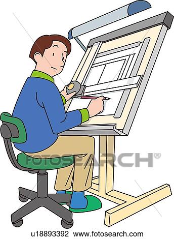 Architect, Illustrative Technique View Large Illustration Drawing - Architect, Illustrative Technique. Fotosearch