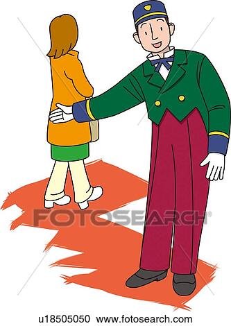 Bellboy, Illustrative Technique View Large Illustration Clipart - Bellboy, Illustrative Technique. Fotosearch