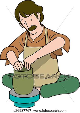 Ceramic Artist, Illustrative Technique View Large Illustration Stock Illustration - Ceramic Artist, Illustrative Technique. Fotosearch