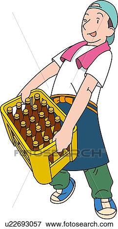 Stock Illustration - Man Who Carrys a Hard Case, Illustrative Technique. Fotosearch