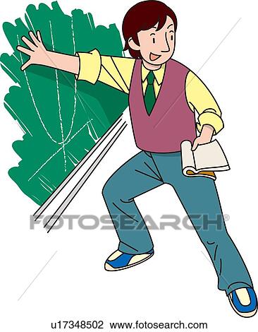 Man Who is Teaching the Mathematics, Illustrative Technique View Large Illustration Drawing - Man Who is Teaching the Mathematics, Illustrative Technique. Fotosearch