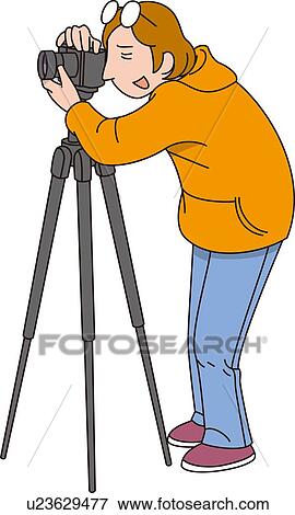 Man Who Takes Picturees, Illustrative Technique View Large Illustration Stock Illustration - Man Who Takes Picturees, Illustrative Technique. Fotosearch