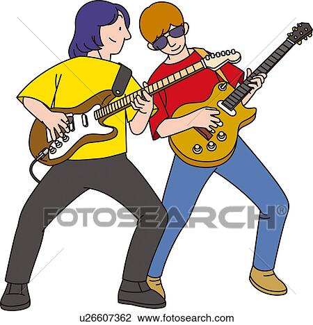 Drawing - Musician, Illustrative Technique. Fotosearch