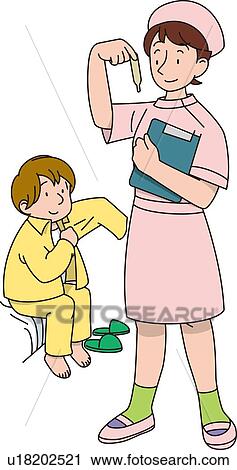 Clip Art - Nurse, Illustrative Technique. Fotosearch
