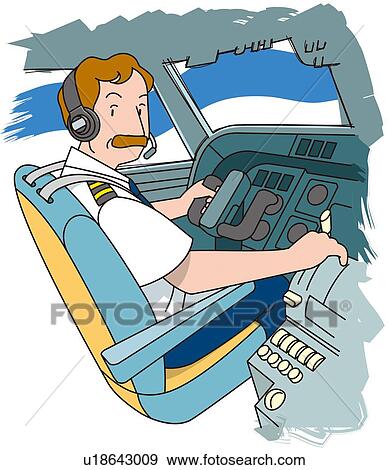 Stock Illustration - Pilot, Illustrative Technique. Fotosearch