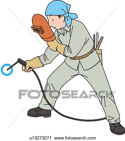 Clip Art - Welder, Illustrative Technique. Fotosearch