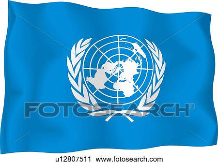国際連合の旗 クリップアート U Fotosearch