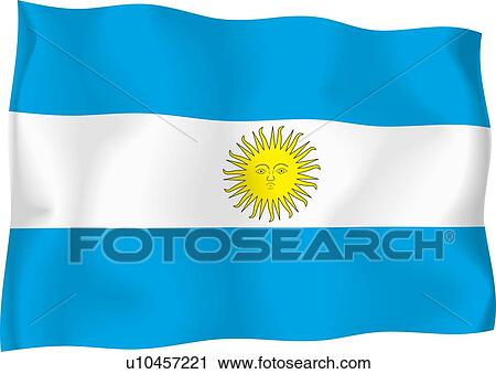 Argentinian flag View Large Illustration Clip Art - Argentinian flag. Fotosearch