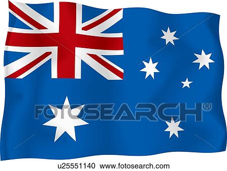 Australian flag View Large Illustration Clipart - Australian flag. Fotosearch