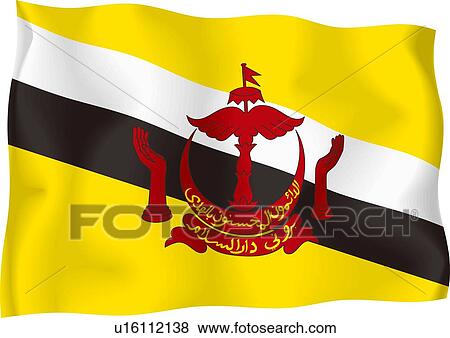 Stock Illustration - Brunei flag. Fotosearch