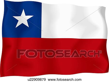 Stock Illustration - Chilean flag. Fotosearch