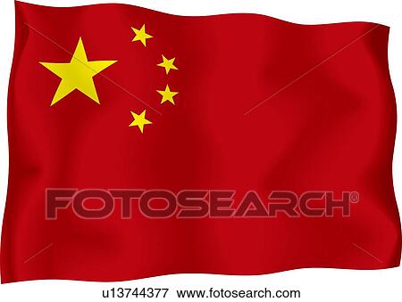 Chinese flag View Large Illustration Stock Illustration - Chinese flag. Fotosearch