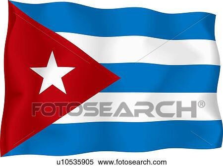 Stock Illustration - Cuban flag. Fotosearch