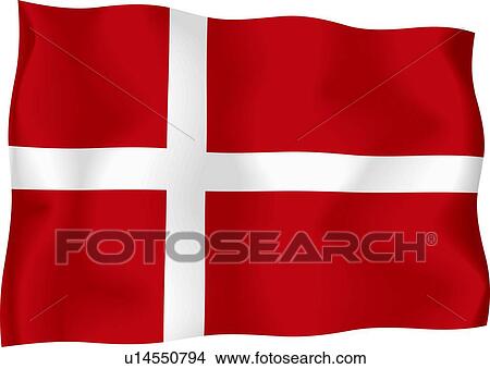 Danish flag View Large Illustration Stock Illustration - Danish flag. Fotosearch