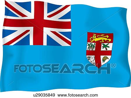 Stock Illustration - Fijian flag. Fotosearch