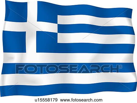 Greek flag View Large Illustration Stock Illustration - Greek flag. Fotosearch