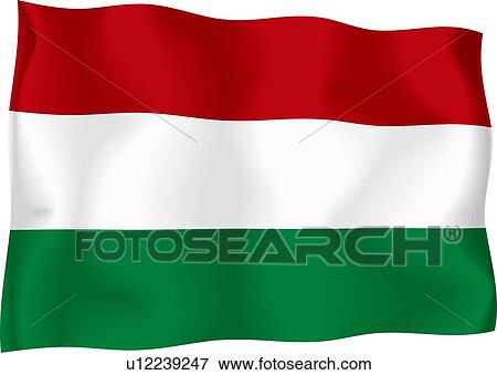 Hungarian flag View Large Illustration Stock Illustration - Hungarian flag. Fotosearch