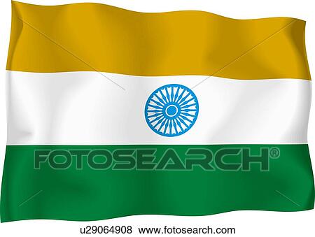 Stock Illustration - Indian flag. Fotosearch