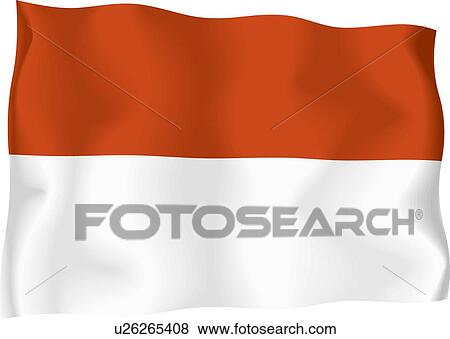 Stock Illustration - Indonesian flag. Fotosearch