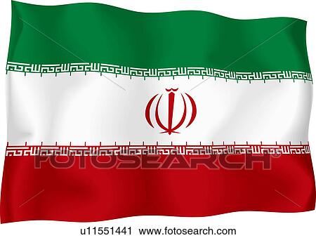 Clip Art - Iranian flag. Fotosearch