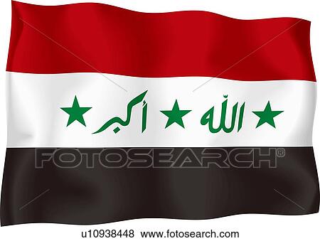 Iraqi flag View Large Illustration Stock Illustration - Iraqi flag. Fotosearch