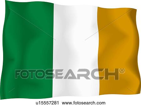 Clip Art - Irish flag. Fotosearch