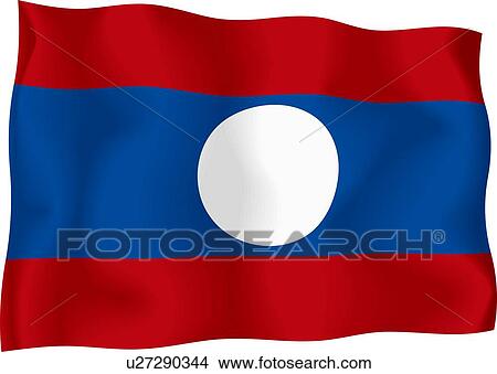 Laotian flag View Large Illustration Stock Illustration - Laotian flag. Fotosearch