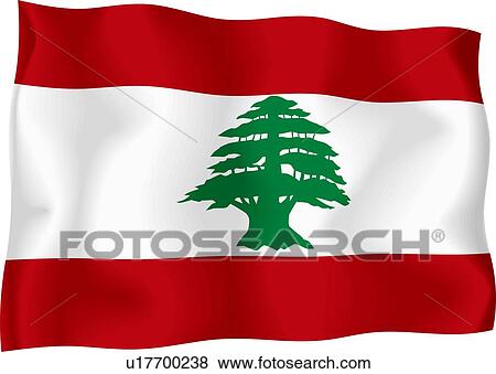 Lebanese flag View Large Illustration Stock Illustration - Lebanese flag. Fotosearch